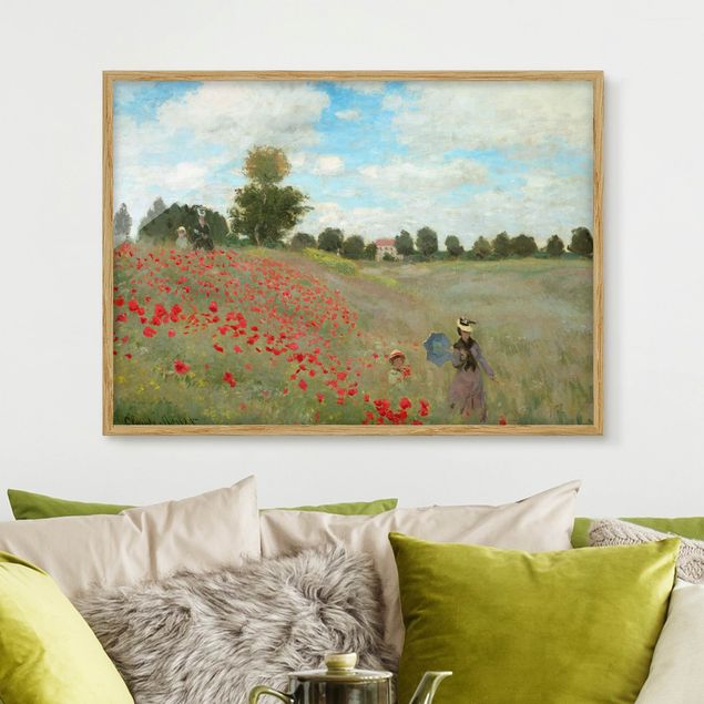 Stampe quadri famosi Claude Monet - Campo di papaveri vicino ad Argenteuil