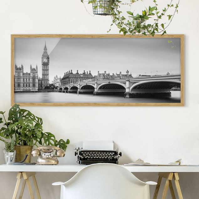 Quadro Londra Il ponte di Westminster e il Big Ben