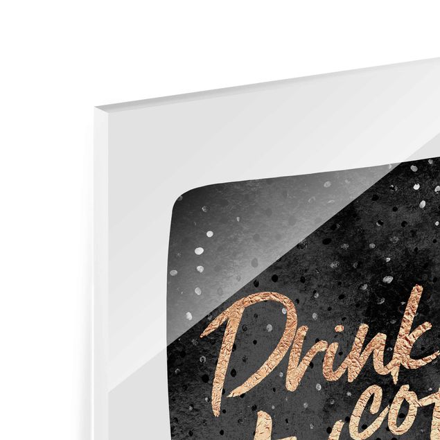 Glas Magnetboard Drink Coffee, Do Good - Nero