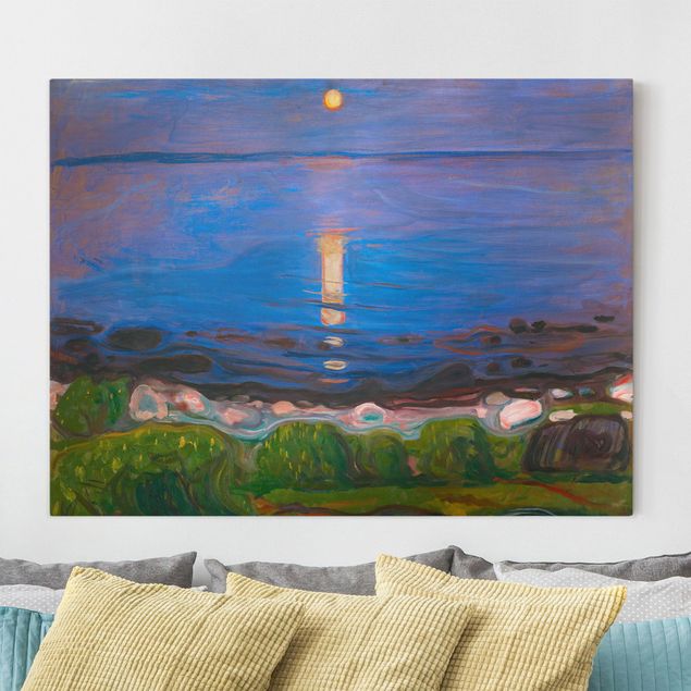 Quadro espressionismo Edvard Munch - Notte d'estate sulla spiaggia