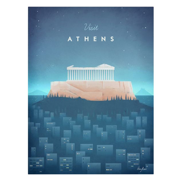 Quadri Henry Rivers Poster di viaggio - Atene