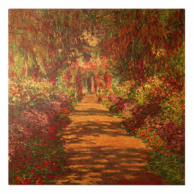 Quadri su tela con foresta Claude Monet - Sentiero nel giardino di Monet a Giverny