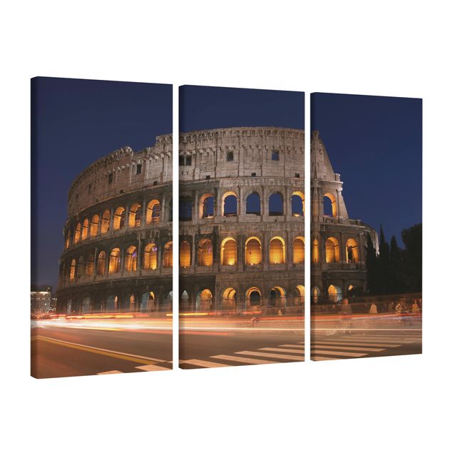 Quadro città Il Colosseo a Roma di notte
