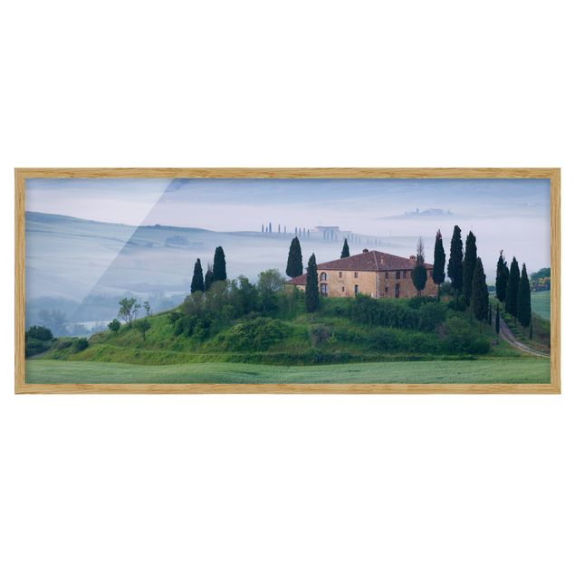 Quadri con cornice con architettura e skylines Alba in Toscana