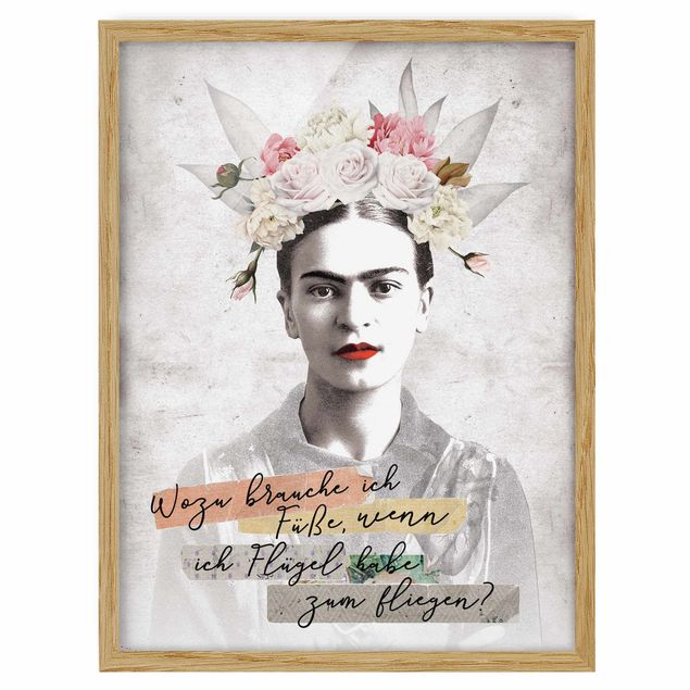 Quadri famosi con cornice Frida Kahlo - Citazione