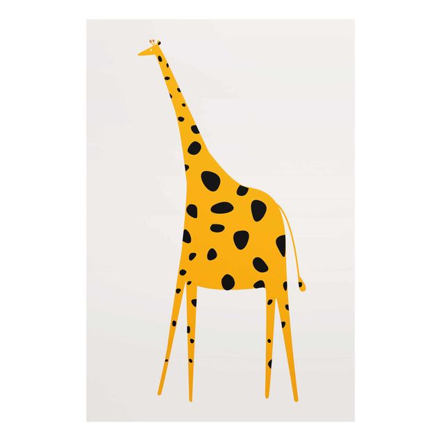 Quadro moderno Giraffa gialla