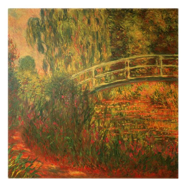 Quadri su tela con foresta Claude Monet - Ponte giapponese nel giardino di Giverny