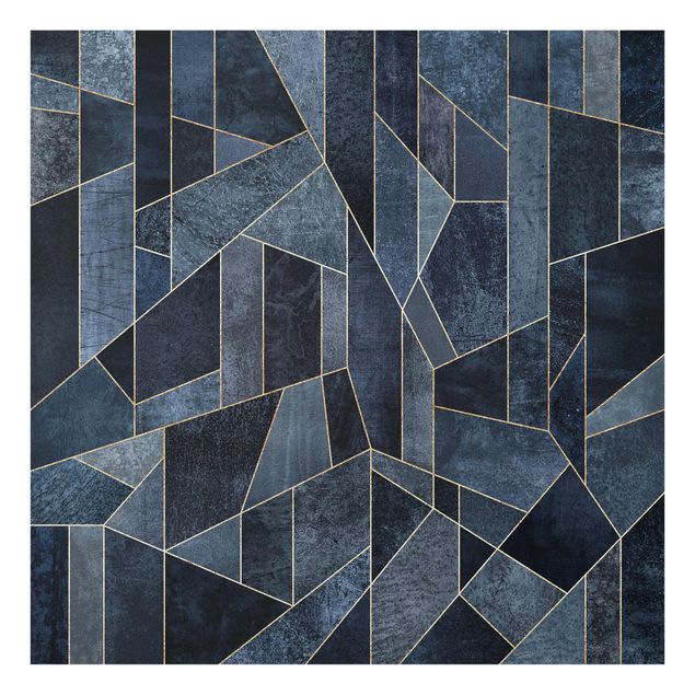 Quadri blu Geometria blu acquerello