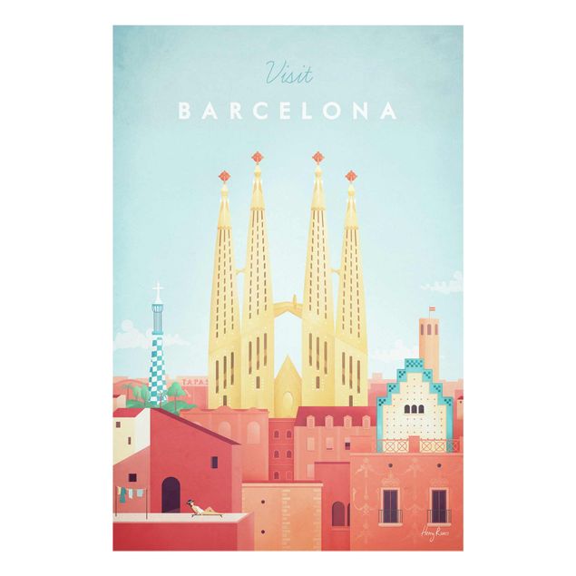 Quadri Henry Rivers Poster di viaggio - Barcellona