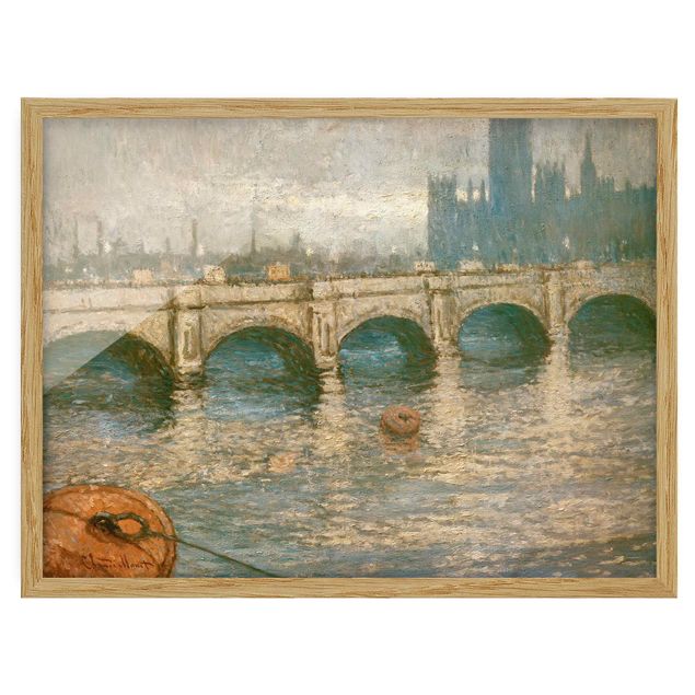 Quadri impressionisti Claude Monet - Il ponte sul Tamigi e il palazzo del Parlamento a Londra