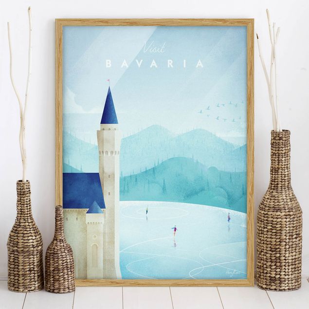 Quadri con cornice architettura e skylines  Poster di viaggio - Baviera