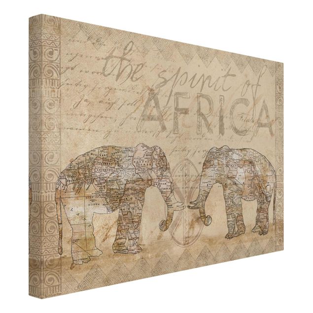 Tela africa Collage vintage - Spirito dell'Africa