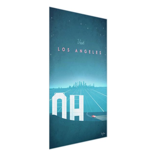 Quadro moderno blu Poster di viaggio - Los Angeles
