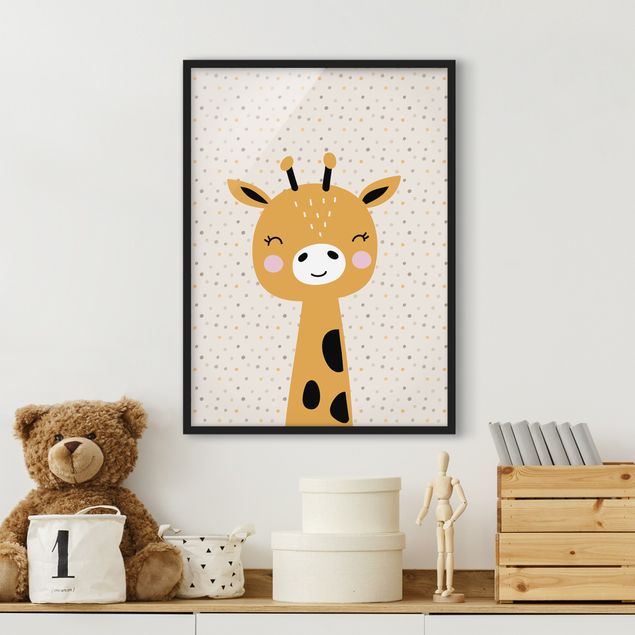 Poster con cornice - Baby Giraffe - Verticale 4:3