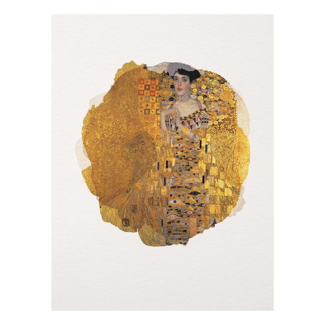 Quadri in vetro riproduzioni Acquerelli - Gustav Klimt - Ritratto di Adele Bloch-Bauer I