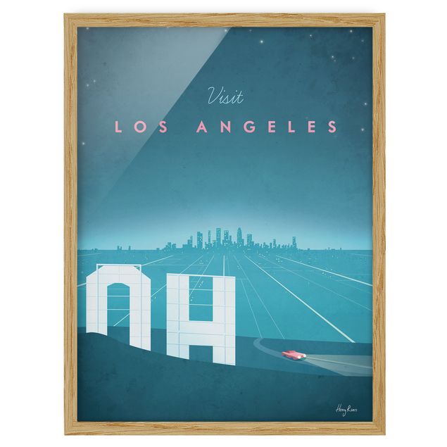 Quadri blu Poster di viaggio - Los Angeles
