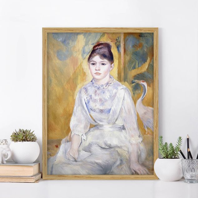 Stile di pittura Auguste Renoir - Giovane ragazza con cigno