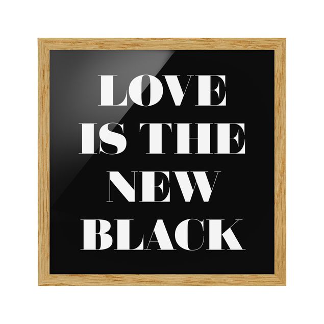 Quadri sfondo nero L'amore è il nuovo nero