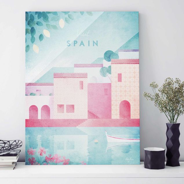 Quadri in vetro con architettura e skylines Poster di viaggio - Spagna