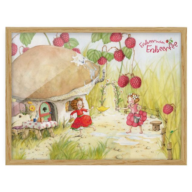 Quadri rossi The Strawberry Fairy - Sotto il cespuglio di lamponi