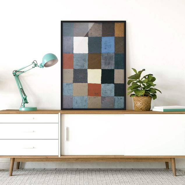 Quadri moderni   Paul Klee - Carta dei colori (su grigio)