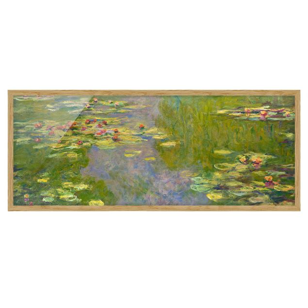 Quadri con cornice con fiori Claude Monet - Ninfee verdi