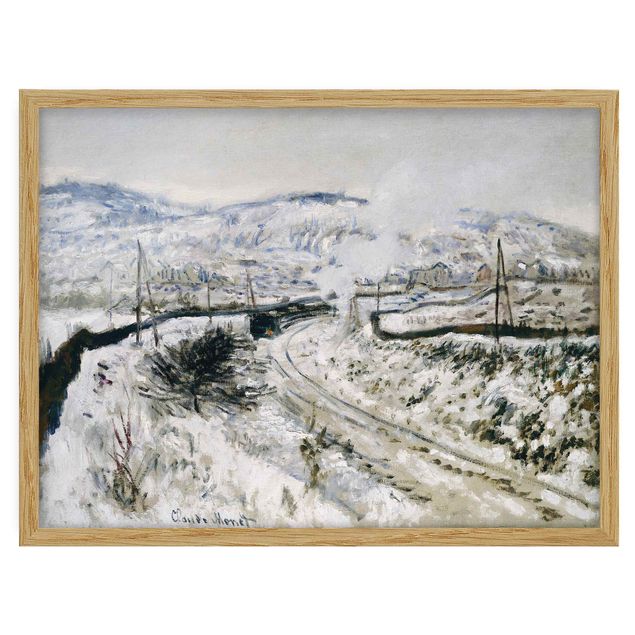 Quadri impressionisti Claude Monet - Treno nella neve ad Argenteuil
