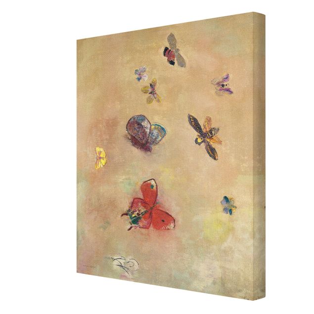 Riproduzione quadri famosi Odilon Redon - Farfalle colorate