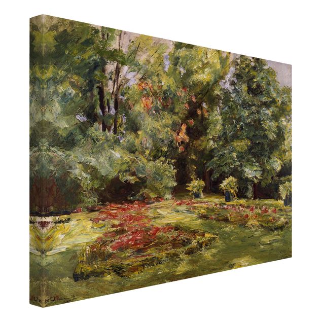 Quadri su tela con foresta Max Liebermann - Terrazza fiorita di Wannseegarten