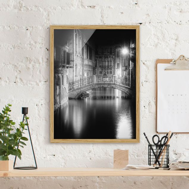 Quadri con cornice con architettura e skylines Ponte Venezia