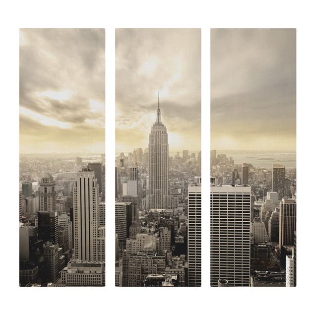 Quadro su tela componibile Manhattan all'alba