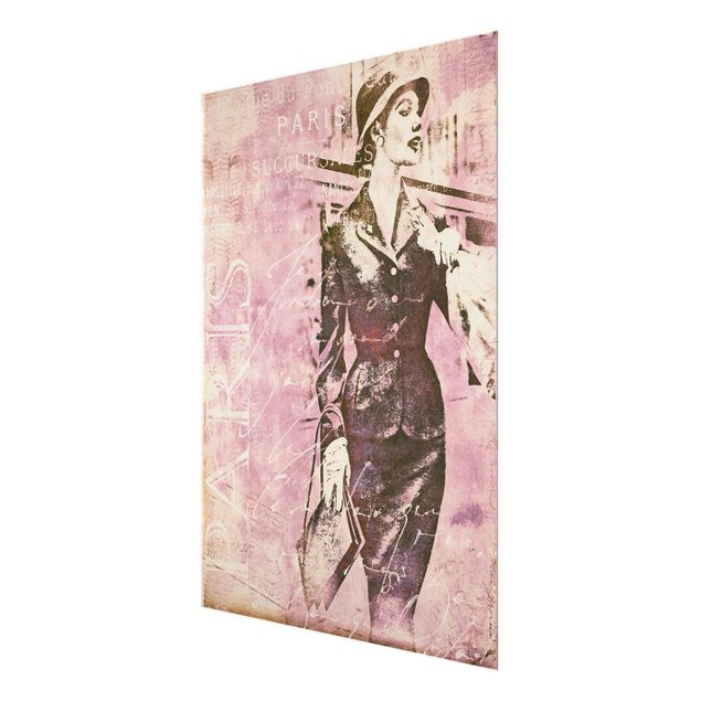 Quadri rosa Collage vintage - Parisienne