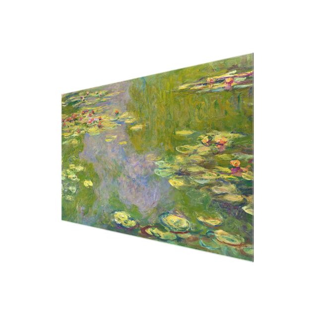 Quadri in vetro con fiori Claude Monet - Ninfee verdi