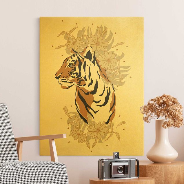 Quadro animali Animali del Safari - Ritratto di tigre