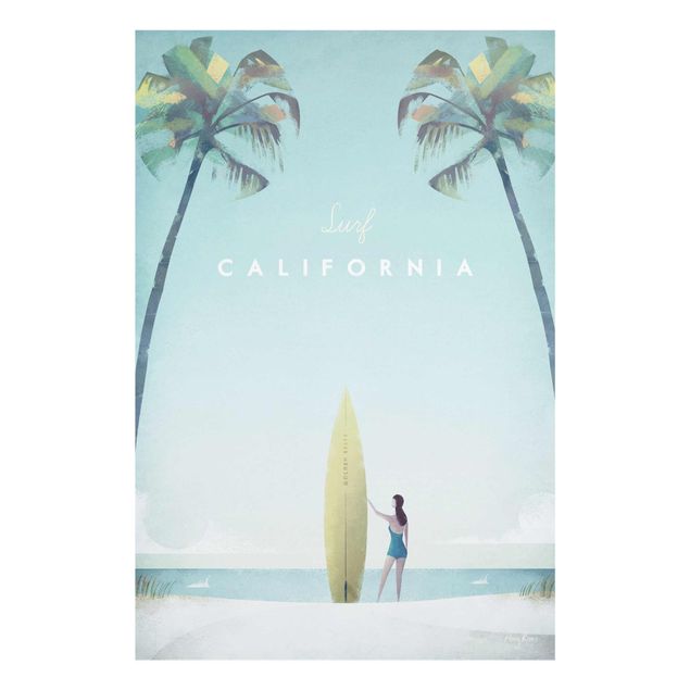 Quadri in vetro riproduzioni Poster di viaggio - California
