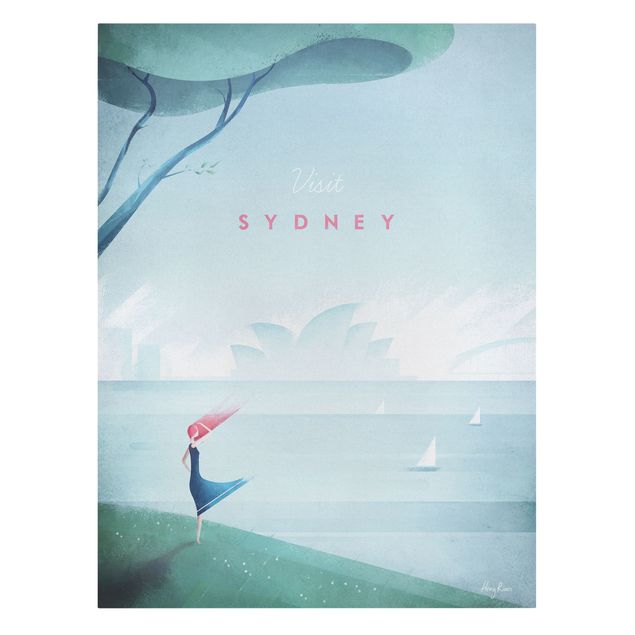 Quadri su tela con spiaggia Poster di viaggio - Sidney