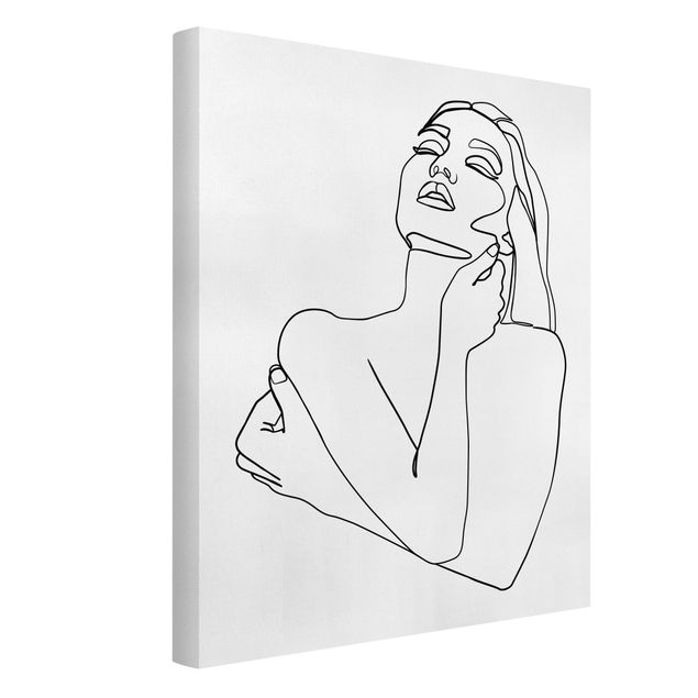 Quadro moderno Line Art - Torso di donna Bianco e Nero