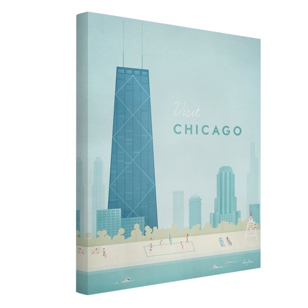 Quadro città Poster di viaggio - Chicago