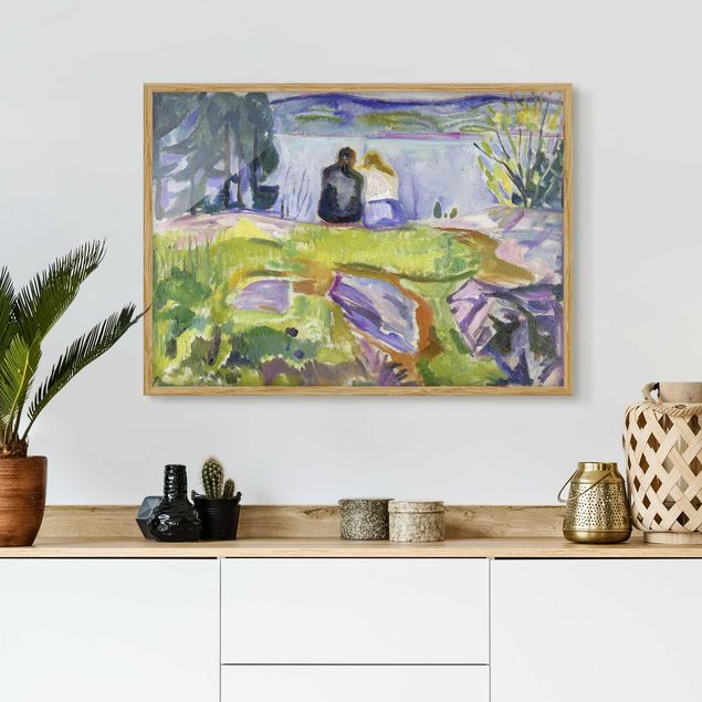 Quadri espressionismo Edvard Munch - Primavera (coppia di innamorati sulla riva)