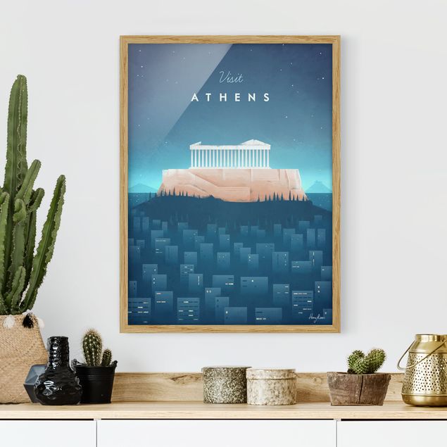 Quadri con cornice architettura e skylines  Poster di viaggio - Atene