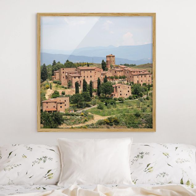 Quadri con cornice architettura e skylines  L'incantevole Toscana