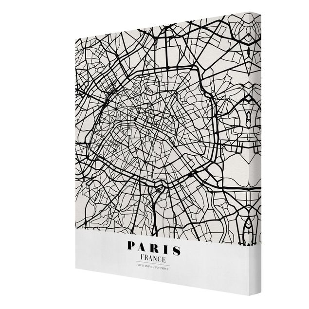 Quadri stampe Mappa di Parigi - Classica