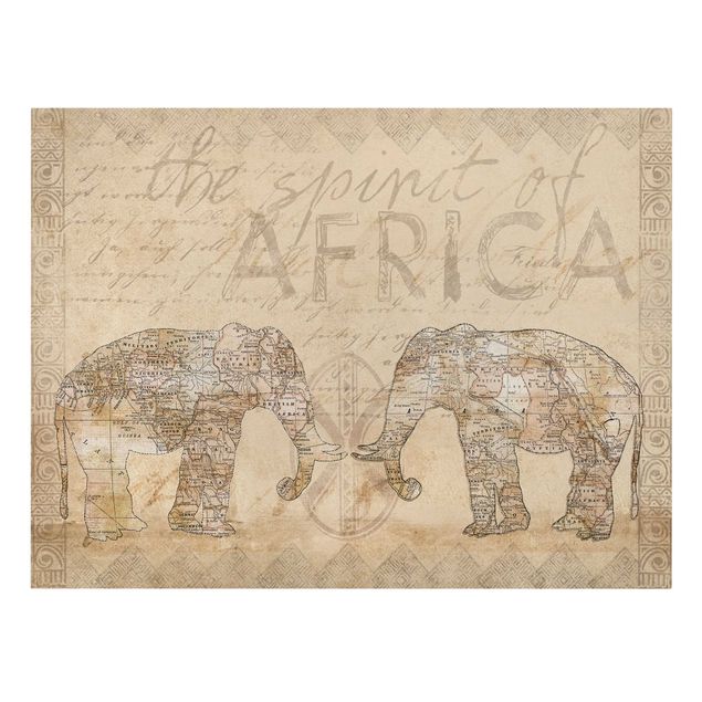 Quadri vintage Collage vintage - Spirito dell'Africa