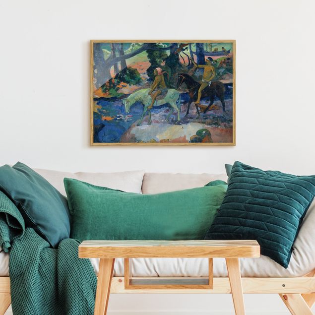 Quadri Impressionismo Paul Gauguin - La fuga, il guado