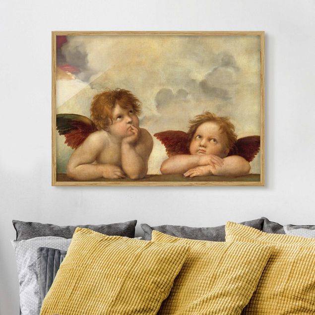 Riproduzioni quadri famosi Raffael - Due angeli. Dettaglio da La Madonna Sistina