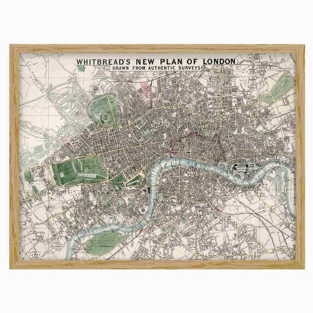 Quadri vintage Mappa vintage Londra