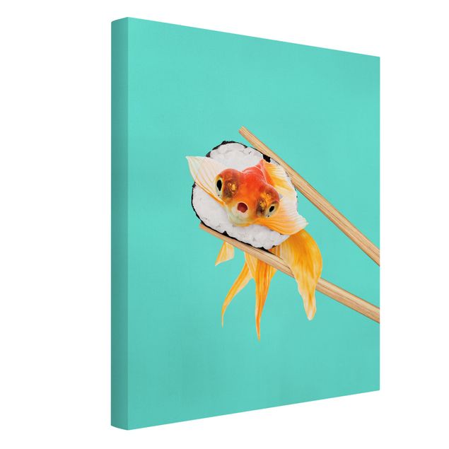 Riproduzioni quadri Sushi con pesce rosso