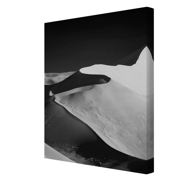 Quadri moderni bianco e nero Deserto - Dune astratte