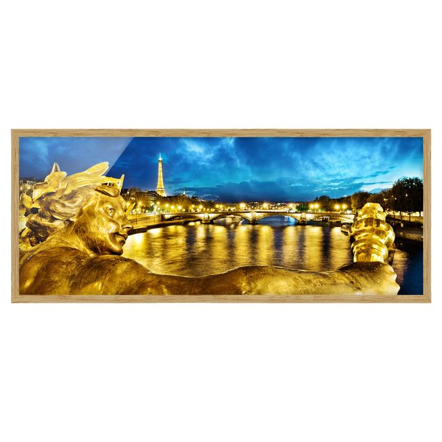 Quadri città Parigi d'oro