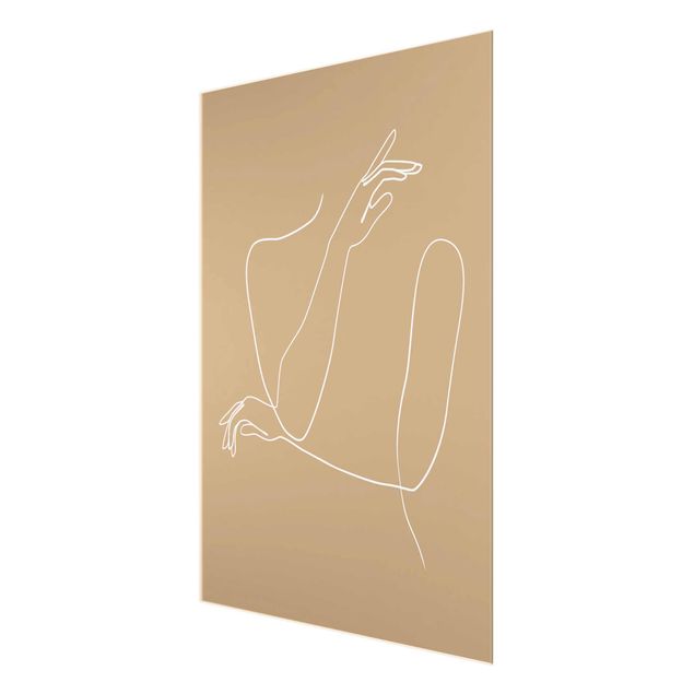Riproduzione quadri famosi Line Art - Mani femminili Beige